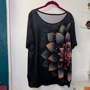 Floral Black Women's Top